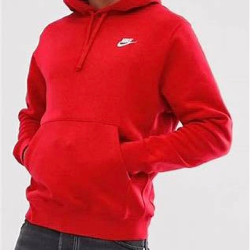 Red Nike sweatshirt hoodie mens size XXL
